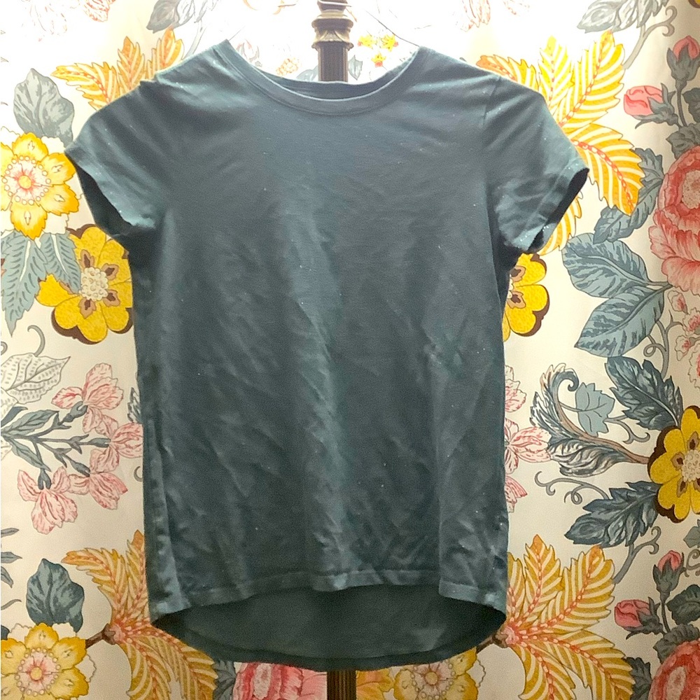 Old navy teal shirt with glitter